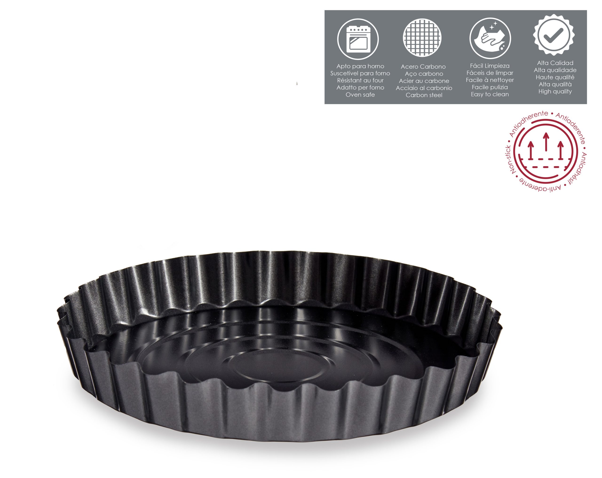 83014_AR_A.jpg ROUND PASTRY TART MOULD 28CM WITH NON STICK ALUMINIUM SURFACE KINVARA ® - Image 1