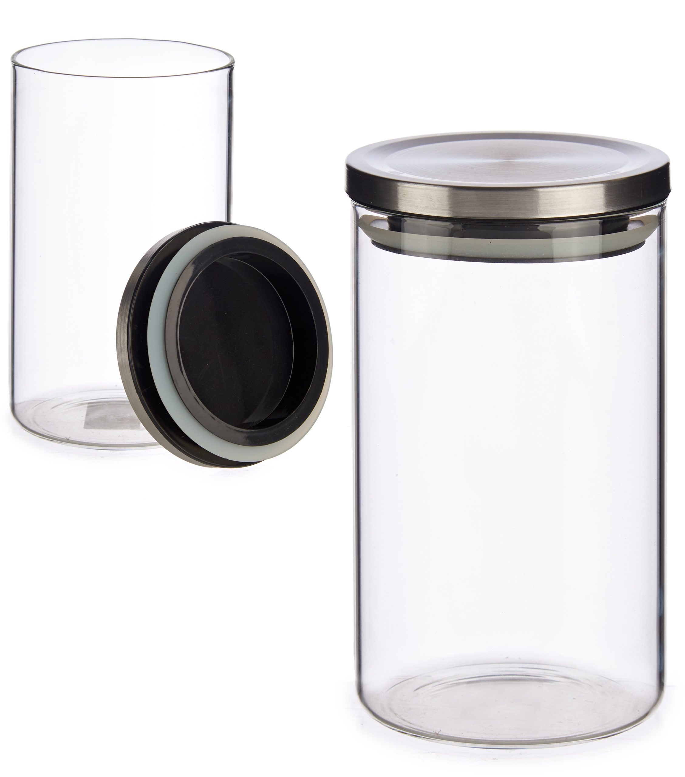 84781_AR_A.jpg Blown glass jar WITH LID 1000ml VIVALTO® - Image 1