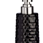 CERAMIC LIQUID SOAP DISPENCER BLACK 8,5 x 6,5 x 14,5 cm. BERILO®