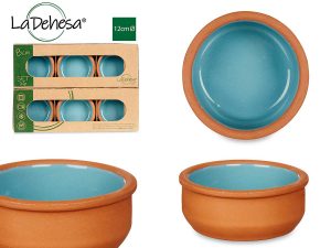 SET CLAY POTS BLUE 6PCS 8 x 8 x 3,5 cm LA DEHESA® - Image 2