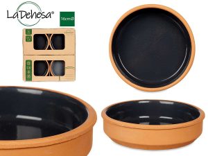 SET CLAY POTS BLACK 4PCS 16 x 16 x 4 cm  LA DEHESA® - Image 3