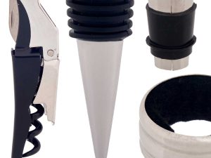 ΣΕΤ ΚΡΑΣΙΟΥ 4 ΤΕΜΑΧΙΩΝ ΑΝΟΙΧΤΗΡΙ-ΡΟΗ-DROP STOP & DROP RING S/S  KINVARA ® - Image 3