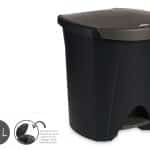 PLASTIC BIN WITH PEDAL ANTHRACITE 48l KIPIT®