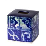 LISBOA BLUE TILE BOUTIQUE TISSUE 15.2 x 15.3 H15.3 cm STONEWARE COSTA NOVA
