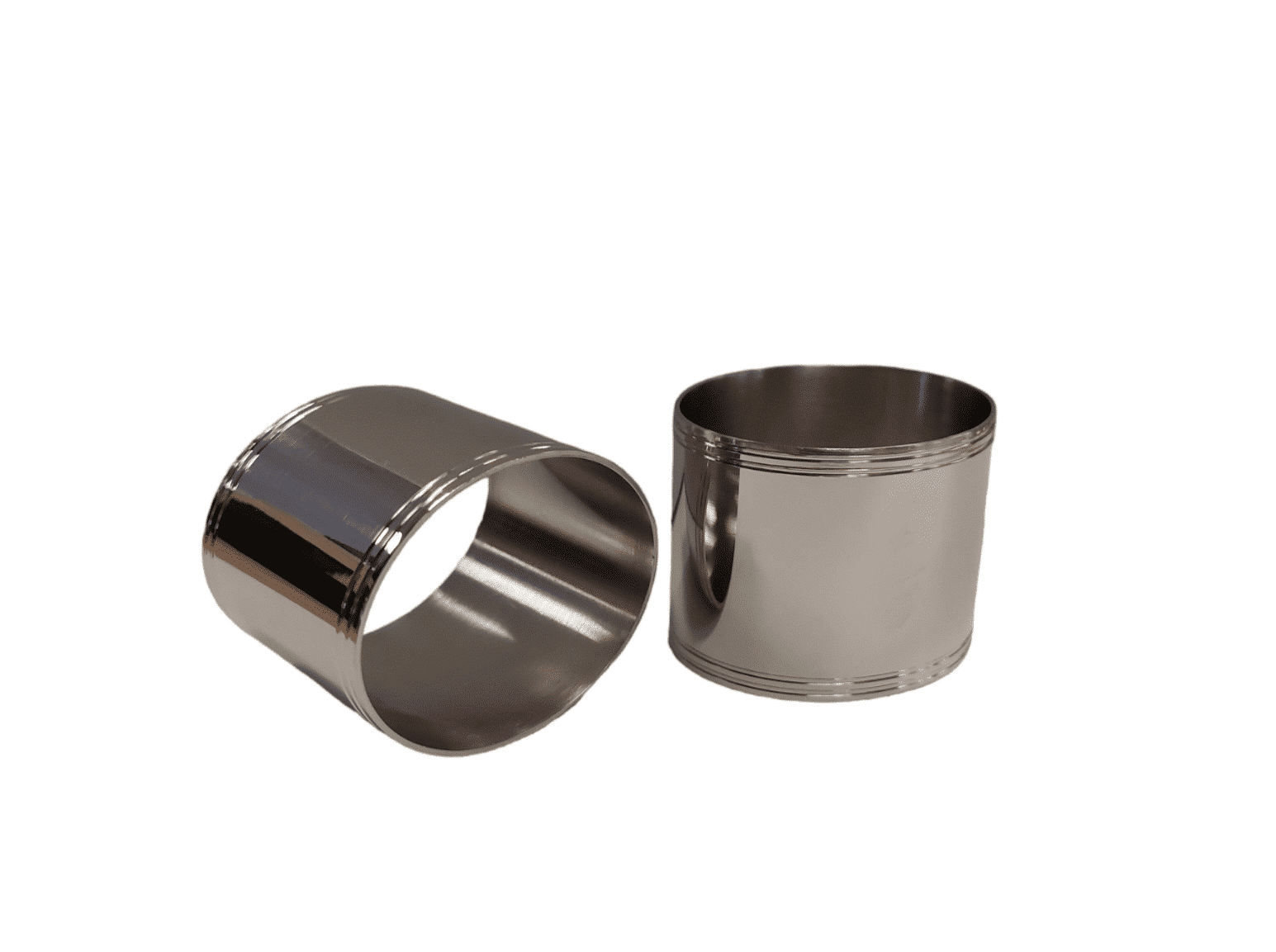 PhotoRoom-20230222_123427.png SET 2PCS OVAL NAPKIN RING 3.5cm STAINLESS STEEL 18/10 ABERT ITALY - Image 1
