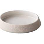 WHITE CONICAL VULCANIC PLATE 20Χ3,7 CM 300ML bystudioraw