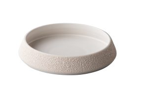 WHITE CONICAL VULCANIC PLATE 20Χ3,7 CM 300ML bystudioraw