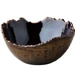 BOWL CRACKED METALLIC GOLD 16,5Χ7,5 CM bystudioraw