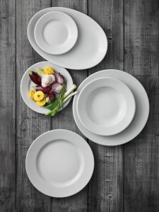 SMART PLATE FLAT WITH RIM 27CM WHITE PORCELAIN BAUSHER GERMANY - Image 2
