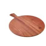 T8344  ROUND CHOPPING BOARD WITH MELAMINE HANDLE  BROWN WOOD 32Χ1,5 LEONE