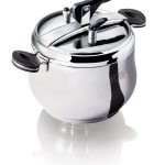 JADORE PRESUTE COOKER 18/10 S/S 7Lt ø22cm H.25cm 3 SAFETY VALVES SANDWICH INDUCTION BOTTOM ABERT ITALY