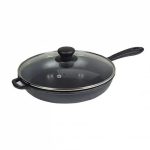 CAST IRON PAN INDUCTION & GLASS LID 20X4 CM.