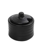 MIANMAR BLACK ROUND BOWL WITH LID 100CC 6,5Χ6,5Χ4,7ΕΚ STONEWARE