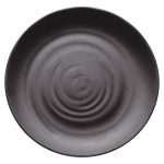 B214 BLACK ROUND MELAMINE FROSTED SWIRL DISH 30Χ3,6CM