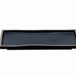 E227 BLACK RECTANGULAR MELAMINE PLATE 21.3x11.4x2.2CM