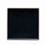 E246 BLACK SQUARE MELAMINE PLATE 25.4x25.4x3.3CM