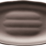 B398 BLACK MELAMINE RECTANGULAR SHAPPED PLATTER L30xW19xH3.4cm