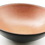 E278 BROWN BLACK ROUND MELAMINE BOWL 16X5.5cm