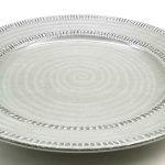 B857 GREY ROUND SHAPED PLATTER Φ273xH32