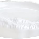B964 MELAMINE PLATE ASYMMETRICAL WAVEY 25X19X6CM