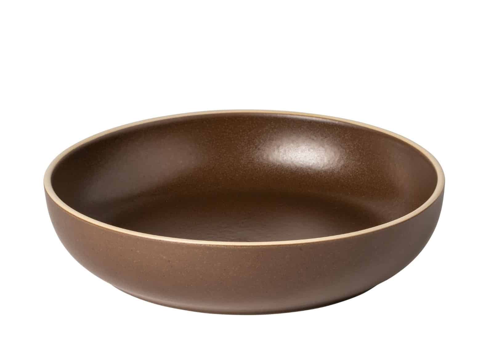 xop223-cho.jpg MONTEROSA CHOCOLATE ΠΙΑΤΟ ΒΑΘΥ ΣΑΛΑΤΑΣ 22εκ STONEWARE COSTA NOVA - Image 1