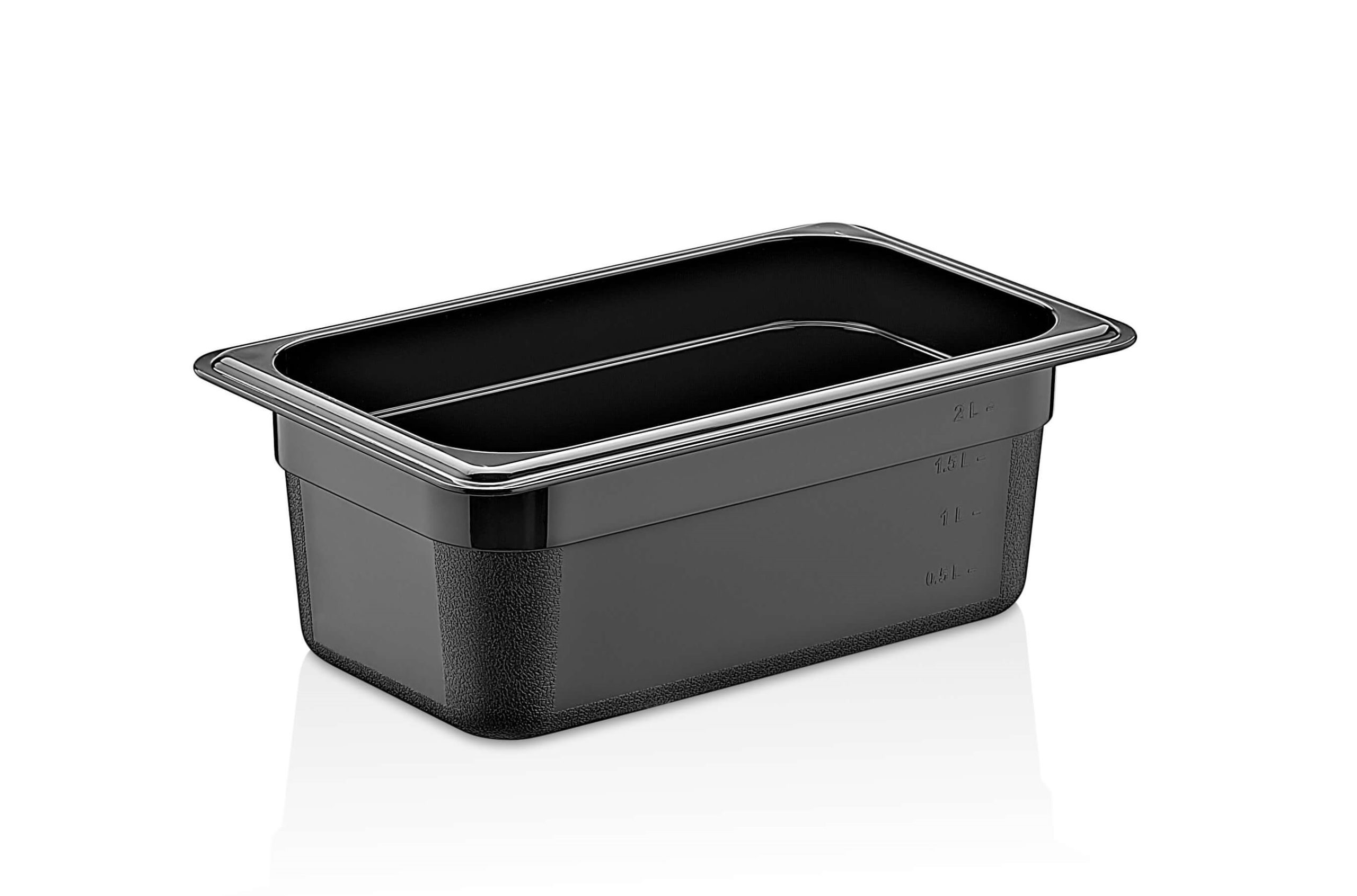 gnpp-14100b G/N PAN 1/4 100mm POLYCARBONATE BLACK - Image 1