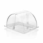 GN 1/2  ROLL-UP DOME COVER Polycarbonate TRANSPARENT Gastroplast NSF®