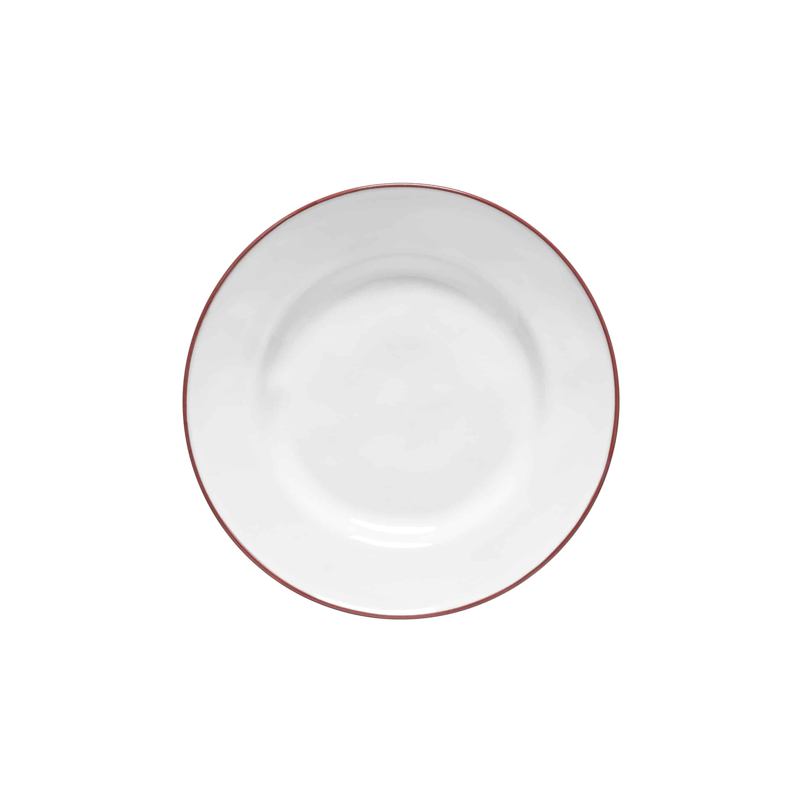 CN_Beja_02 BEJA ΠΙΑΤΟ ΒΑΘΥ 21cm ΛΕΥΚΟ ΚΟΚΚΙΝΟ ΡΙΜ STONEWARE COSTA NOVA - Image 1