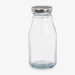GLASS MINI ROUND BOTTLE WITH SILVER CAP 250ml  VIVALTO®