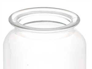 ΓΥΑΛΙΝΟ ΔΟΧΕΙΟ ΣΤΡΟΓΓΥΛΟ ΜΕ ΠΩΜΑ 900ML VIVALTO® - Image 4