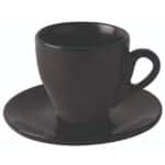 TAPERED CAPPUCCINO CUP BLACK MAT 200ML