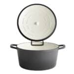 "5 STARS"  CAST IRON COOKING POT 6LT WITH LID 28ΕΚ APS GERMANY - Image 2