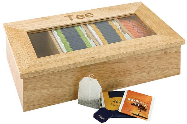 11575 TEA-BOX BEIGE WITH CLEAR WINDOW 30,5X20CM APS GERMANY - Image 1