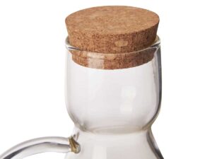 ΓΥΑΛΙΝΟ ΔΟΧΕΙΟ ΛΑΔΙΟΥ ΜΕ ΚΑΠΑΚΙ ΑΠΟ ΦΕΛΛΟ 1000ML VIVALTO - Image 4