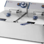ΦΡΙΤΕΖΑ BLUE LINE ΔΙΠΛΗ 8L 3500W με περίβλημα και δοχείο λαδιού από ανοξείδωτο ατσάλι 205839 HENDI