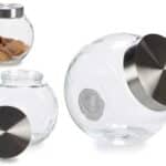 ROUND GLASS STORAGE JAR WITH METAL LID 2l VIVALTO
