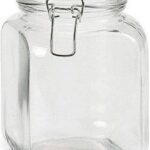 Square glass jar 1,2l hermetic lid VIVALTO