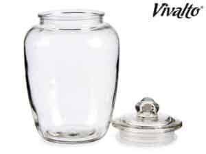 ΓΥΑΛΙΝΟ ΒΑΖΟ ΔΙΑΦΑΝΕΣ ΜΕ ΑΕΡΟΣΤΕΓΕΣ ΠΩΜΑ 2,3L VIVALTO® - Image 2