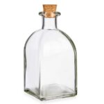 ΓΥΑΛΙΝΗ ΤΕΤΡΑΓΩΝΗ ΦΙΑΛΗ 250ML ΔΙΑΦΑΝΗ ΜΕ ΦΕΛΛΟ 10εκ VIVALTO®