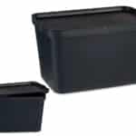 ANTHRACITE PLASTIC STORAGE BOX 45X29,3CM WITH COVER 24l ARTE REGAL