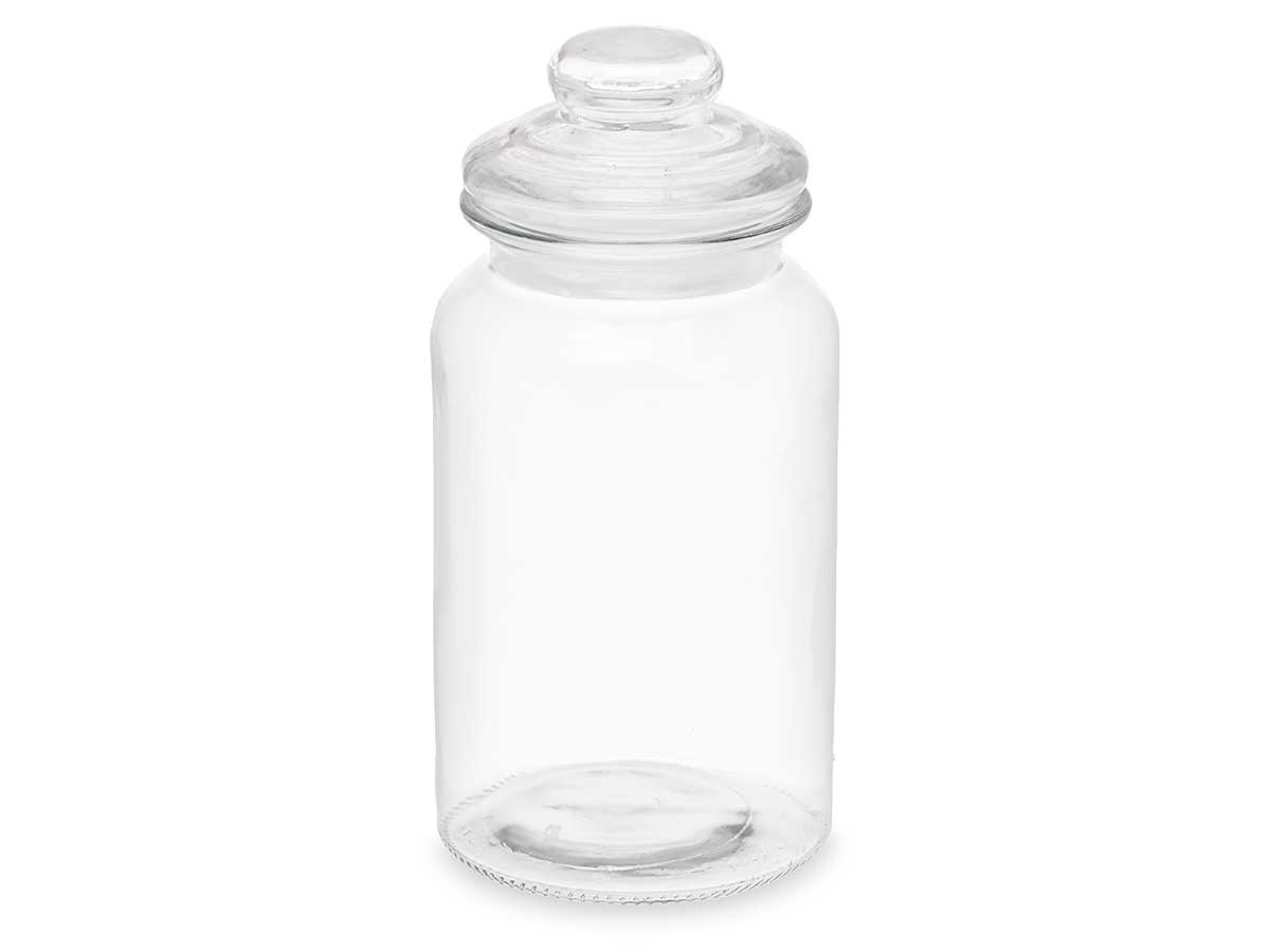 926871 ΓΥΑΛΙΝΟ ΔΟΧΕΙΟ ΣΤΡΟΓΓΥΛΟ ΜΕ ΠΩΜΑ 1200ML VIVALTO - Image 1