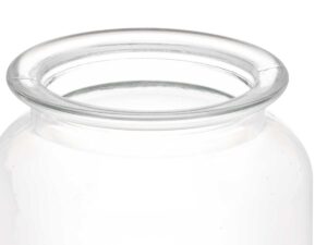 ΓΥΑΛΙΝΟ ΔΟΧΕΙΟ ΣΤΡΟΓΓΥΛΟ ΜΕ ΠΩΜΑ 1200ML VIVALTO - Image 2