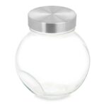 ΓΥΑΛΙΝΟ ΔΟΧΕΙΟ ΣΤΡΟΓΓΥΛΟ ΜΕ ΠΩΜΑ 700ML VIVALTO®
