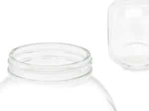 ΓΥΑΛΙΝΟ ΔΟΧΕΙΟ ΣΤΡΟΓΓΥΛΟ ΜΕ ΠΩΜΑ 700ML VIVALTO® - Image 2