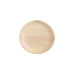 ROUND WOODEN PLATE D26CM. DISPOSABLE 100PCS. COCKTAIL & APPETIZER PLATES