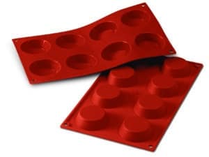 SF015 -SILICONFLEX ΦΟΡΜΑ ΣΙΛΙΚΟΝΗΣ 8ΘΕΣΕΩΝ TARTLETS ø60 MM H17MM Terracotta Silikomart Italy