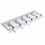 GEL18 CLASSIC WAVE - SET 2 SILICONE MOULDS 93X48 H 30 MM + 50 STICKS + TRAYS White Silikomart Italy