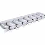 GEL18M CLASSIC WAVE SET2 SILICONE MOULDS 69X38H22MM+TRAYS+100 STICKS White Silikomart Italy