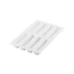 STRIPE ECLAIR 95 - SILICONE MOULD N.8 130X28 H 28MM + CUTTER White Silikomart Italy - Image 2