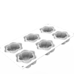 HANA 87 - ΦΟΡΜΑ ΣΙΛΙΚΟΝΗΣ ΛΟΥΛΟΥΔΙ 6ΘΕΣΕΩΝ ø72 H 30 MM White Silikomart Italy